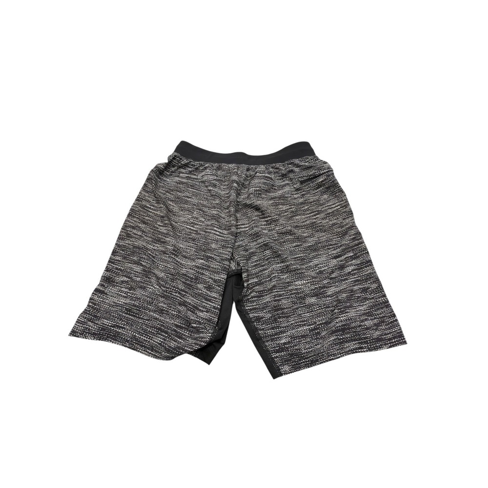 Lululemon Mens Space Dye Athletic Shorts Black White Medium 9 Inch Inseam - Picture 6 of 8
